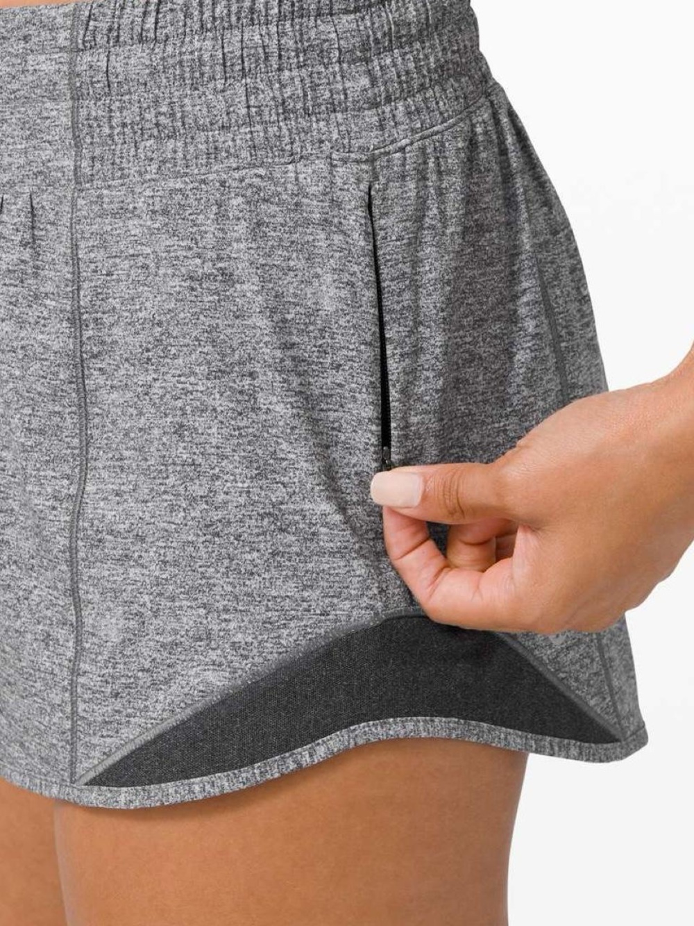 Lululemon Hotty Hot Low-Rise Lined Short, 2.5” HEATHER LUX MULTI BLACK NWOT SZ 8 - Picture 7 of 16